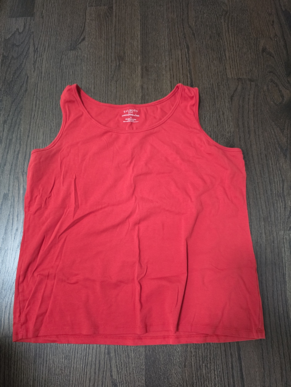 Talbots Bright Red Scoop Neck Tank Top